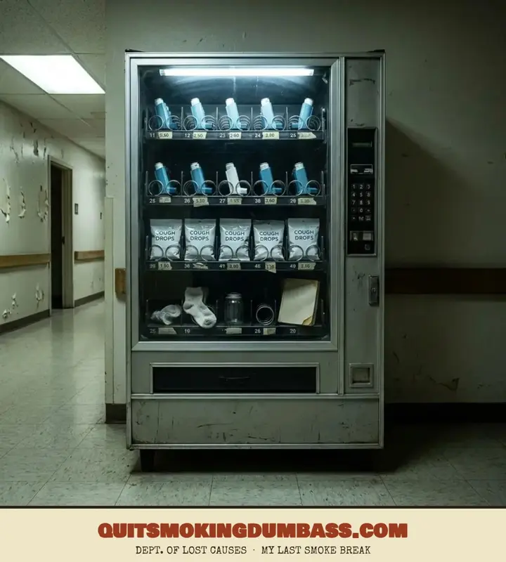 A vending machine stocked with inhalers